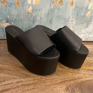 SIMON MILLER Blackout Chunky Platform Open Toe Sandals